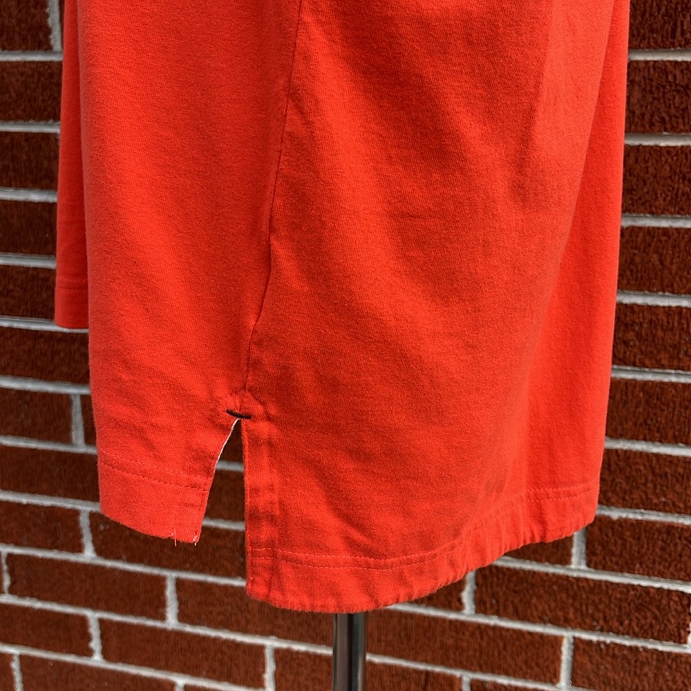 *NWT* Tommy Hilfiger Orange Long Sleeve Polo Logo on Chest Men's Large - Picture 10 of 13